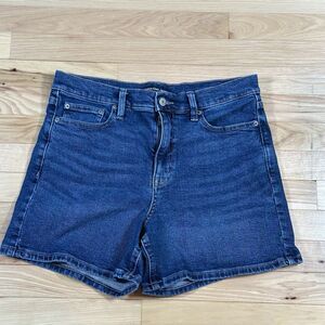 Calvin Klein Repreve Women High Rise Jean Shorts Size 12 Blue Denim